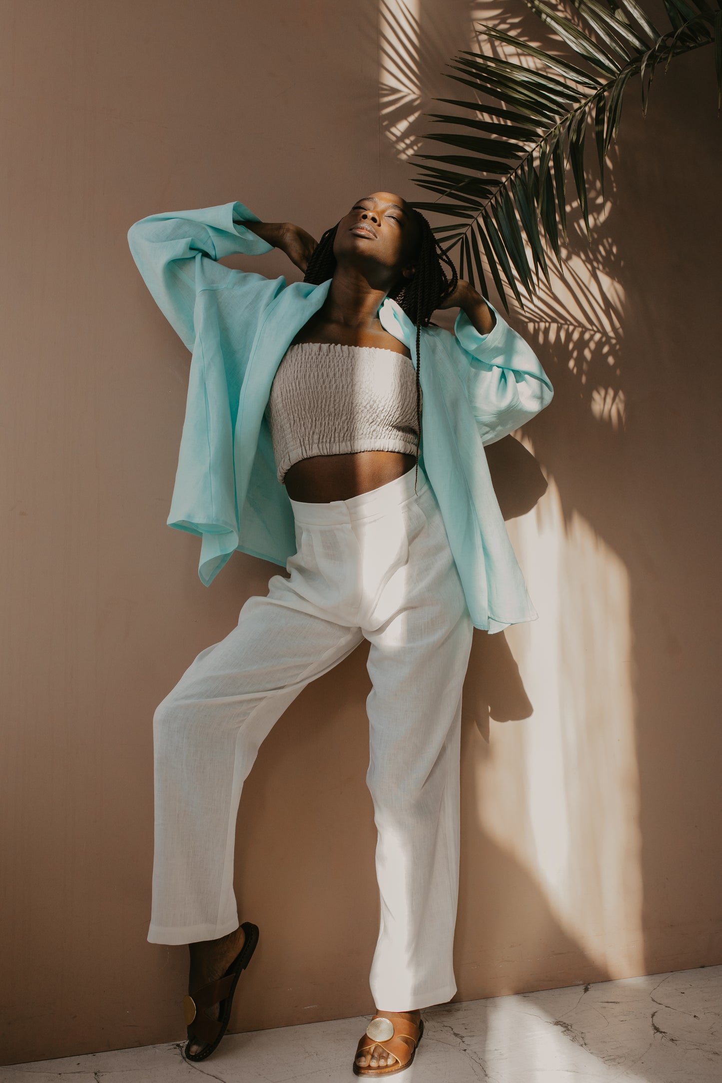 Ivy Linen Pants - Cream