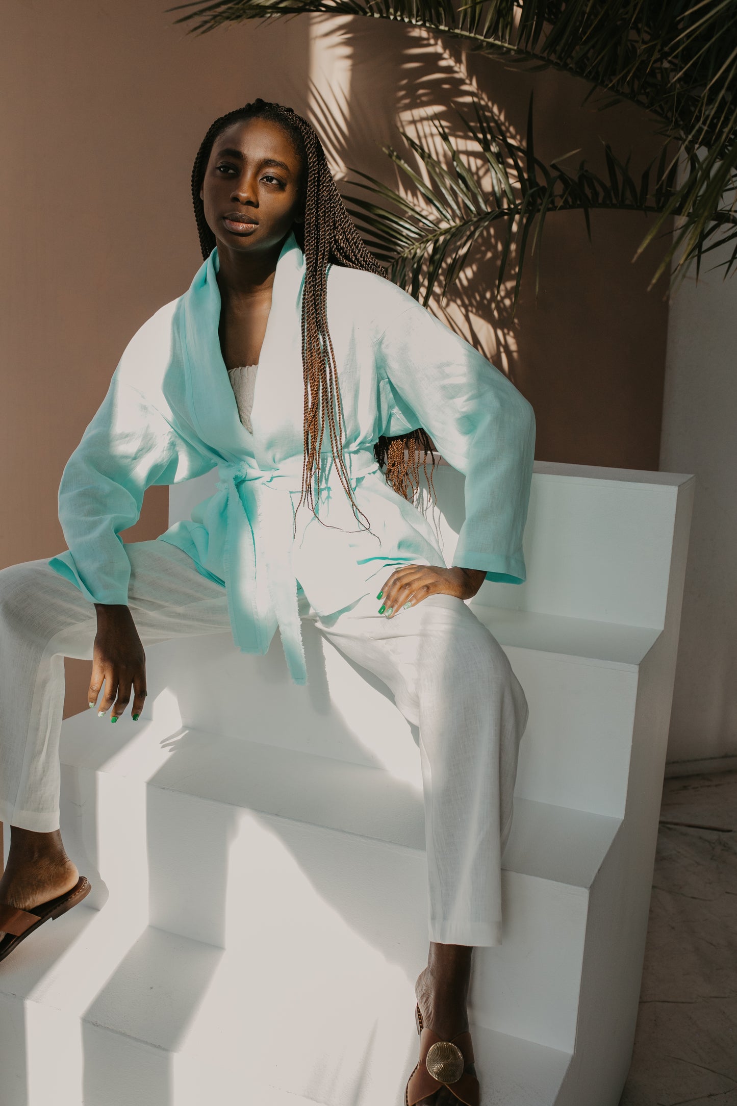Ivy Linen Pants - Cream