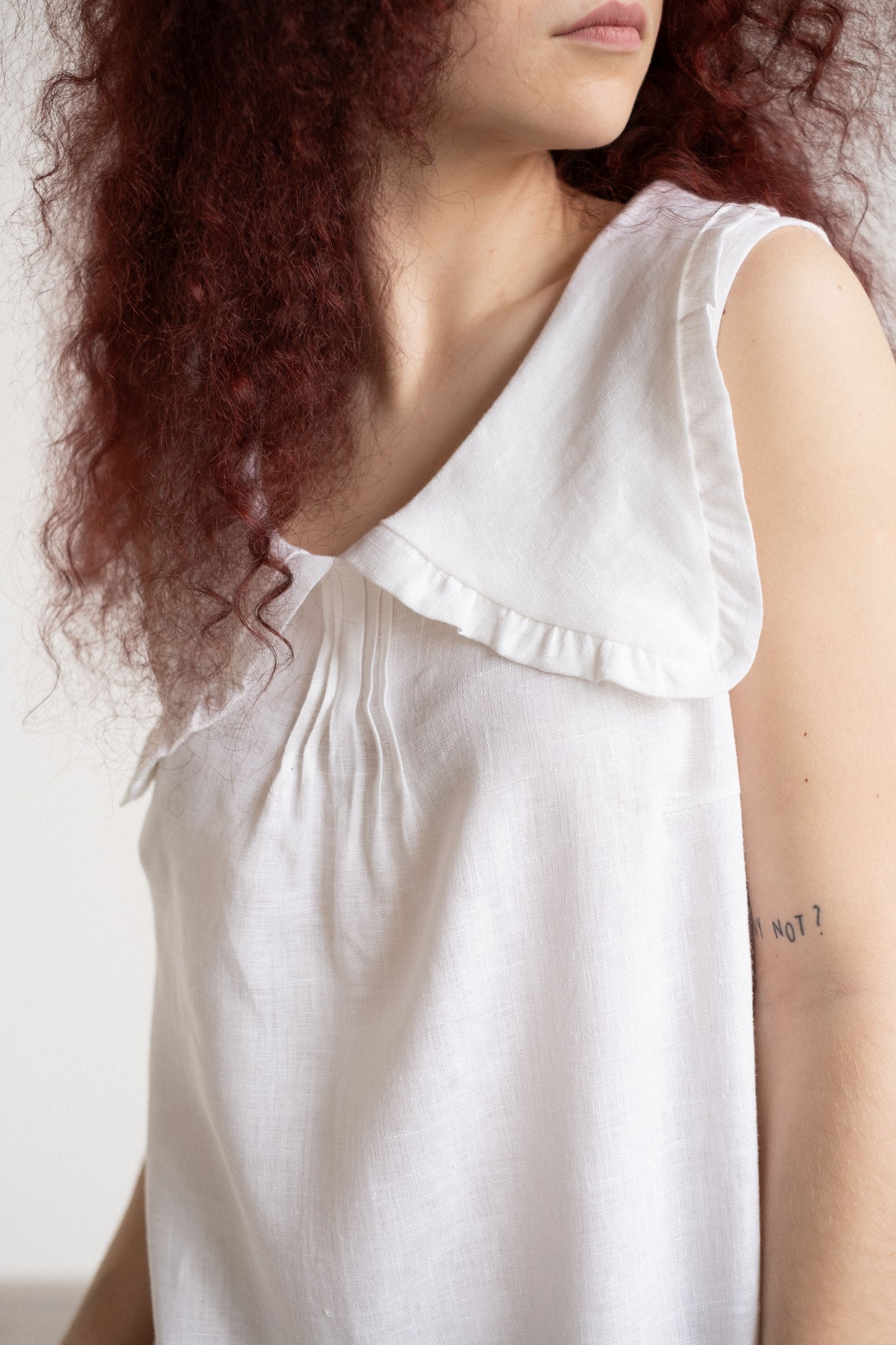 Alice Linen Mini Dress - White