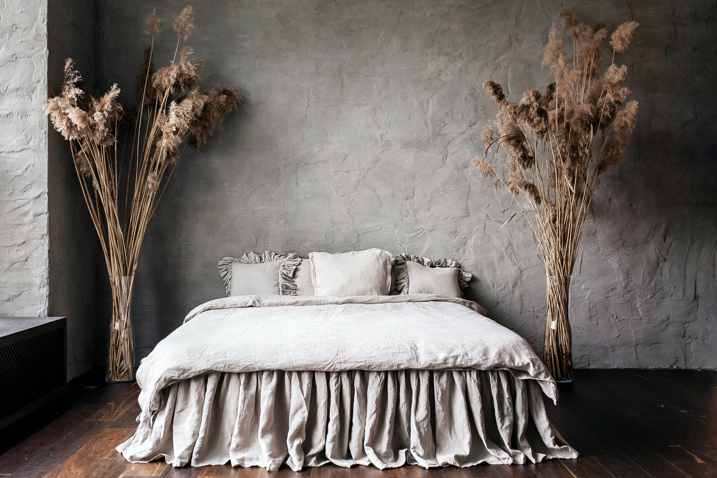 Linen Bedding Set White