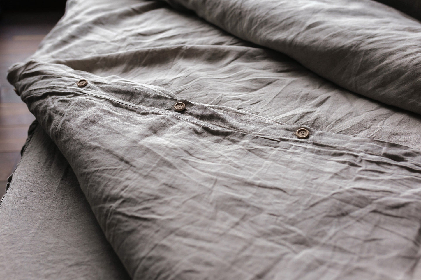 Linen Bedding Set White