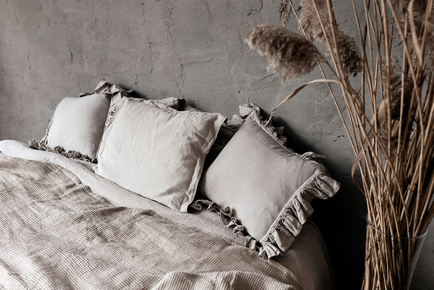 Linen Bedding Set White