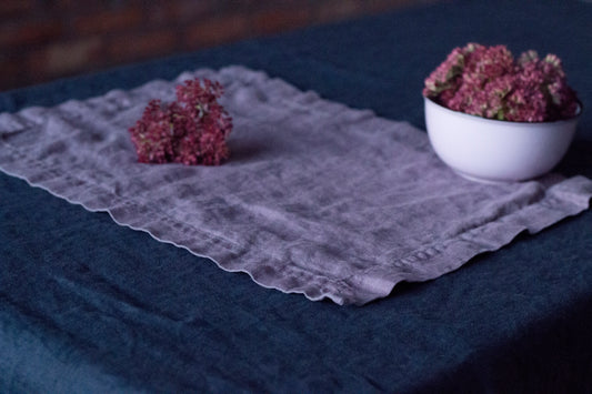 Set Of Linen Placemats Lavender