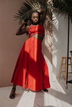 Load image into Gallery viewer, Portofino Red Linen Bralette

