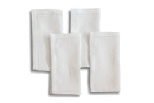 Load image into Gallery viewer, Set Of Hemstitched Linen Napkins White
