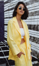 Load image into Gallery viewer, London Yellow Linen Blazer
