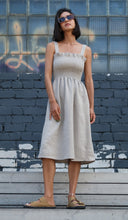 Load image into Gallery viewer, Barcelona Natural Smocked Linen Dress
