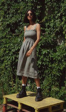 Load image into Gallery viewer, Barcelona Olive Green Smocked Linen Dress

