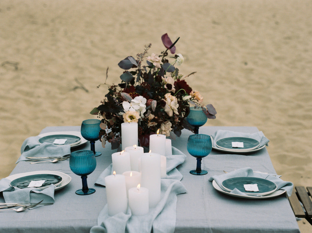 Linen Tablecloth Ice Blue