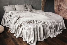 Load image into Gallery viewer, Ruffled Linen Duvet Cover Natural
