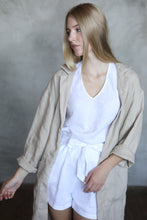 Load image into Gallery viewer, Zurich Creme Brulee Linen Coat
