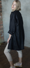 Load image into Gallery viewer, Zurich Black Linen Coat
