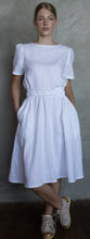 Load image into Gallery viewer, Florence White Linen Midi Dress
