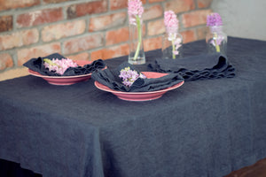 Linen Tablecloth Charcoal