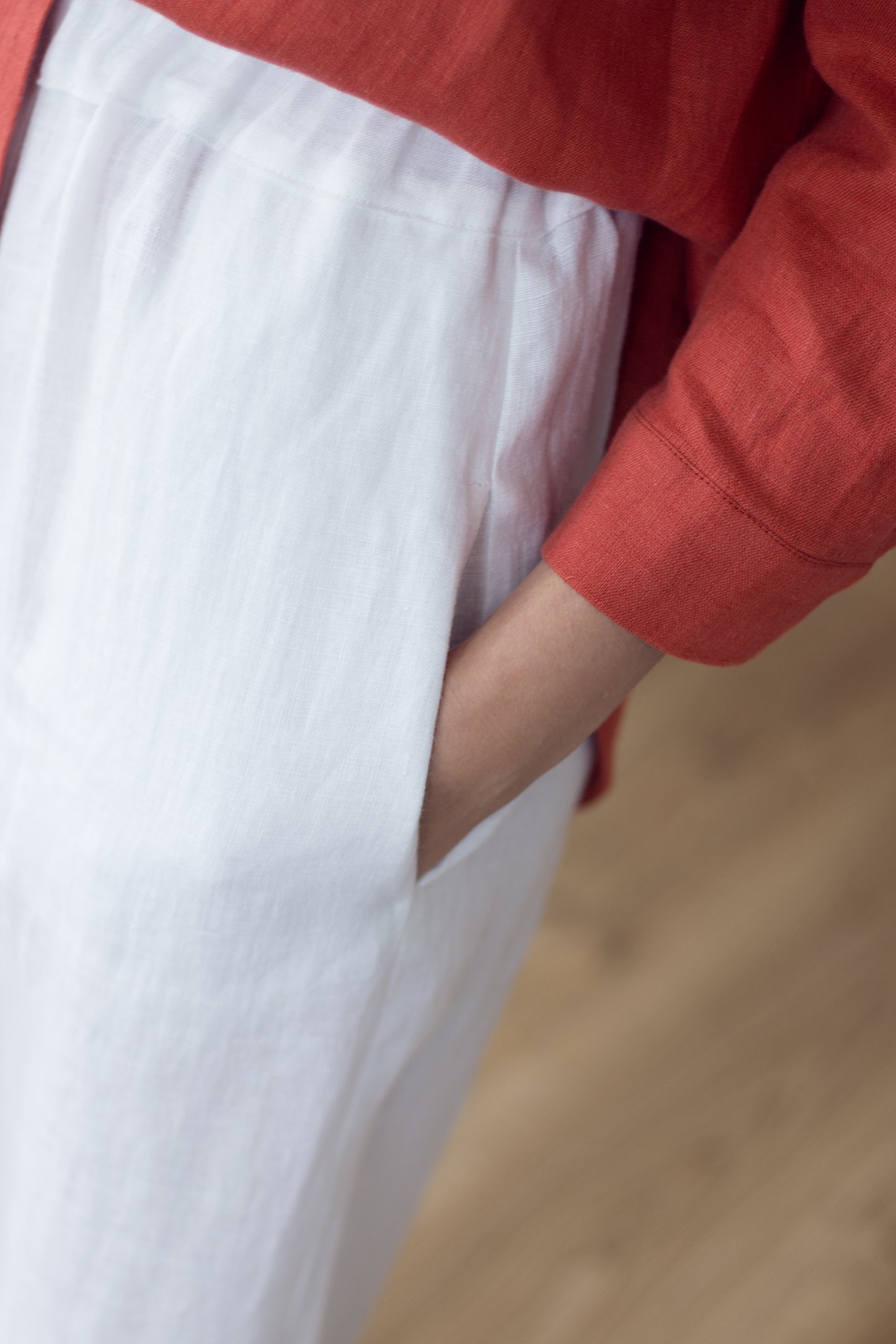 Clementine Linen Culottes - White