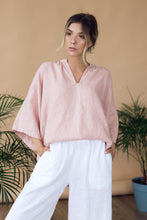 Load image into Gallery viewer, Seoul Roze Quartz Linen Tunic
