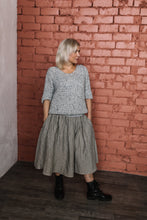 Load image into Gallery viewer, Athens Striped Linen Midi Skirt
