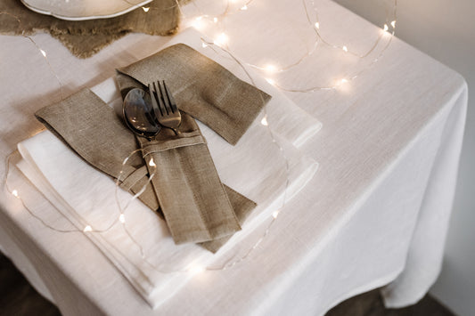 Linen Tablecloth White