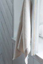 Load image into Gallery viewer, Linen Waffle Towel Beige With Border
