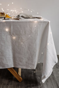 Linen Tablecloth White